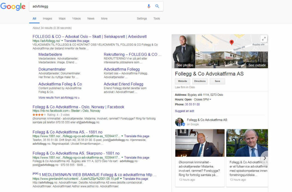 Oppgradering og optimalisering for advokat hjemmesider