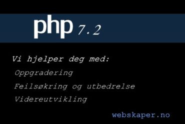 Oppgradering av PHP til nyere PHP 7.1 7.2
